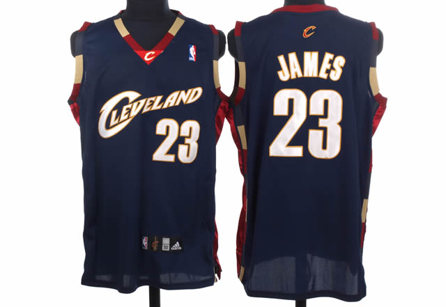 NBA Cleveland Cavaliers 23 Lebron James Blue Authentic Jersey